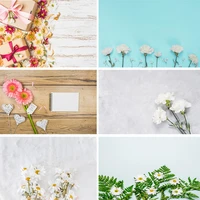shengyongbao vinyl custom photography backdrops scenery flower and wooden planks photography background 191020 21 22 005