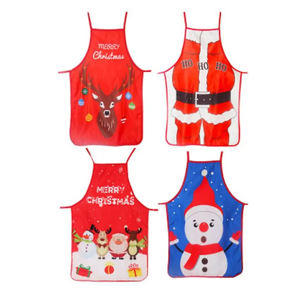 

Christmas Decoration Sleeveless Apron Kitchen Aprons Decorative Christmas Party Decor Cosplay Lovely Cooking Cleaning Apron