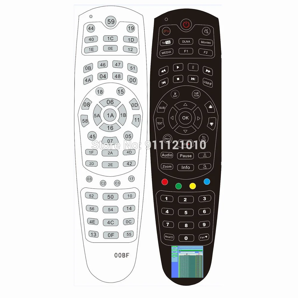 

2021 AIGYCAM Stable Product Satellite Box 100 Key Panel Remote Control Replacement Remote Controller For AIGYCAM BOX Only