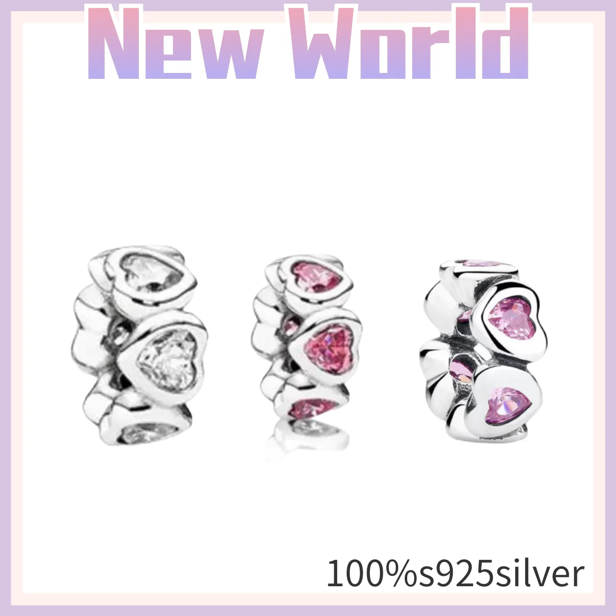 

Hot style 100% S925 Sterling Silver DIY Bead Charm Pandora Charm Color Crystal Bead Creative Personality Gift for Women
