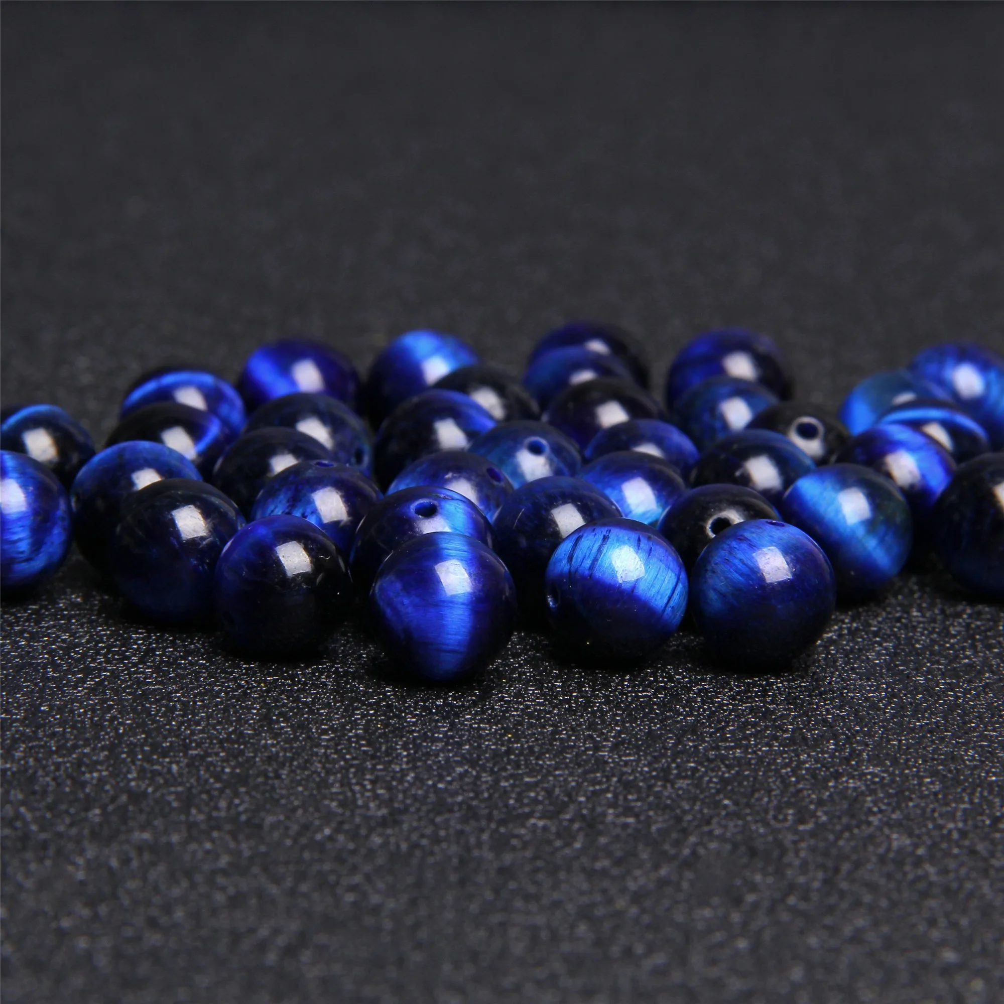 Бусины из натурального камня Тигрового Глаза для изготовления ювелирных изделий