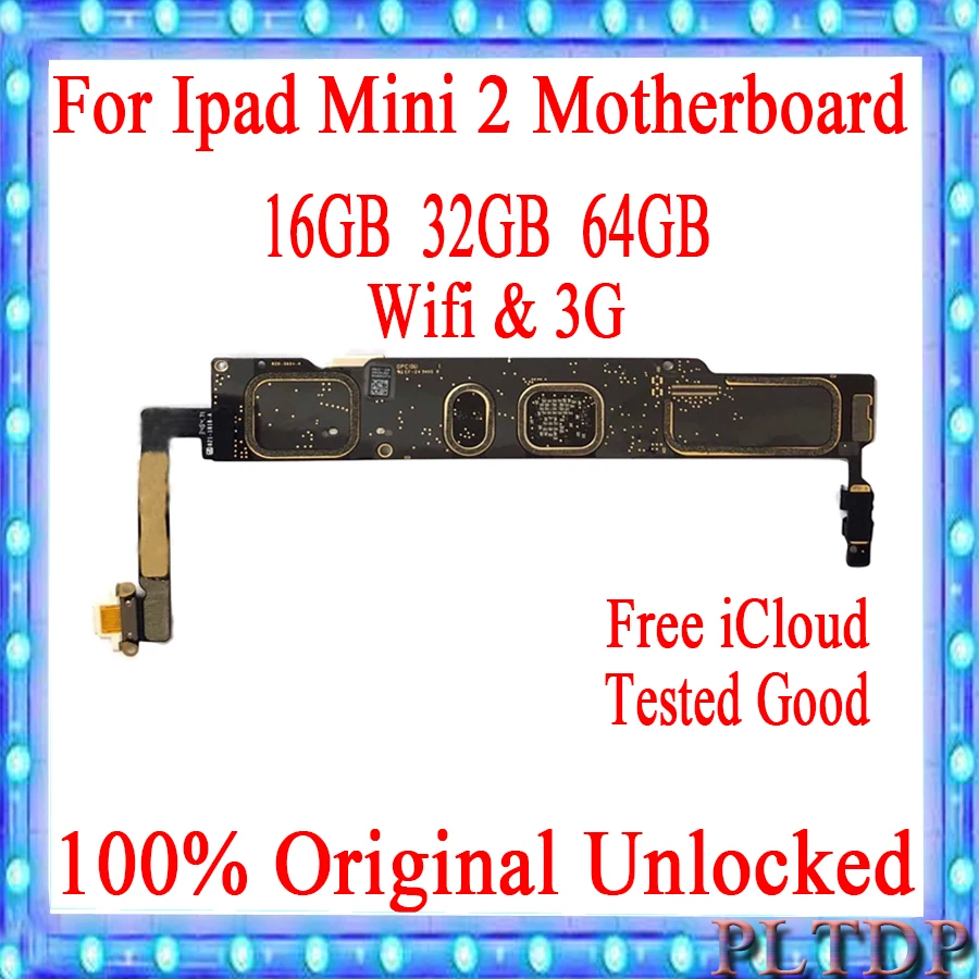 100% протестированная материнская плата для iPad mini2 WIFI / Wifi + версия 3G