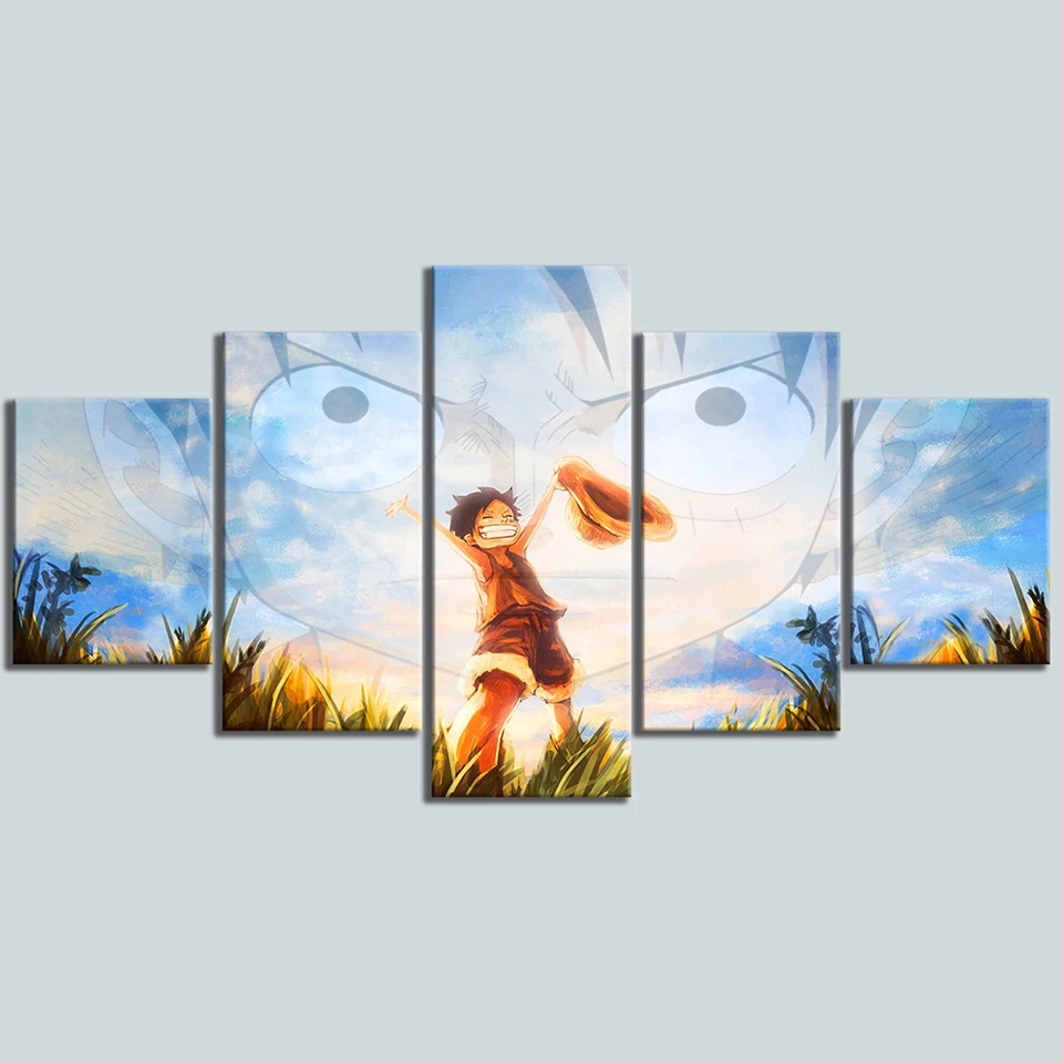 

Prints Pictures Home Wall Art 5 Panel One Piece Painting Modular Animation Poster Creative On Canvas For Living Room Decoration