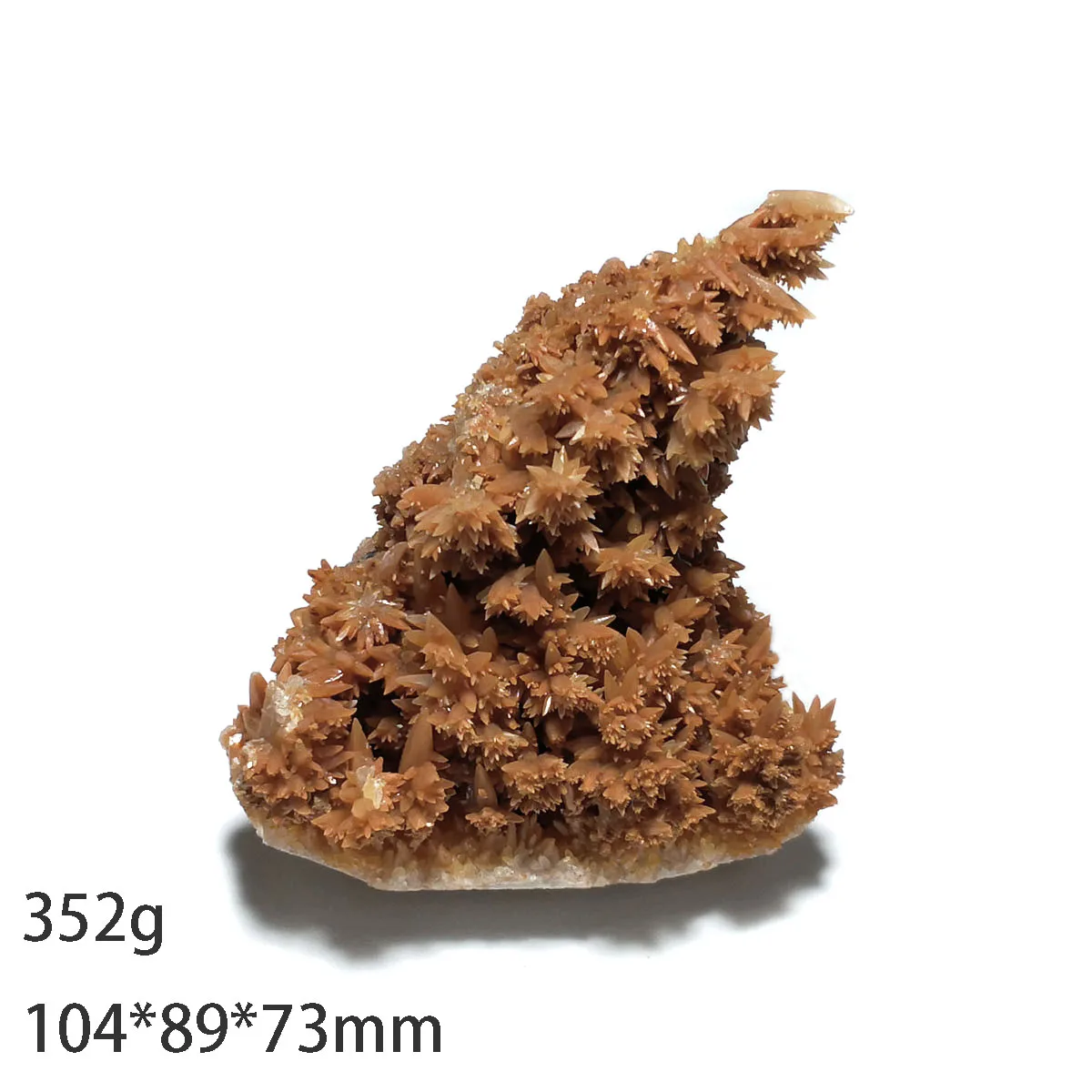 352 г C8-1 Редкий Натуральный оранжевый кальцит минеральные фотоорнаменты