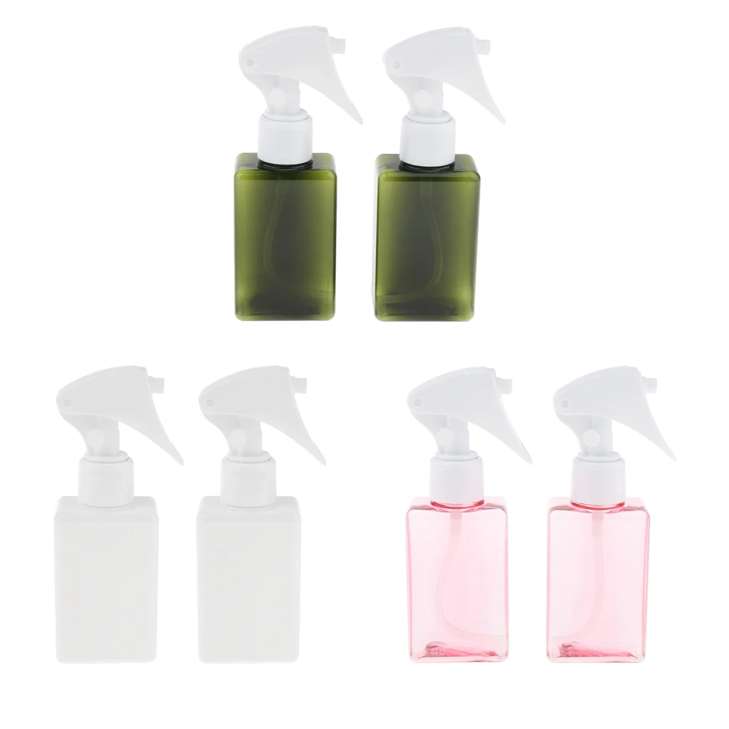 

2Pcs Trigger Spray Bottle Liquid Container Travel Water Makeup Storage 100ml