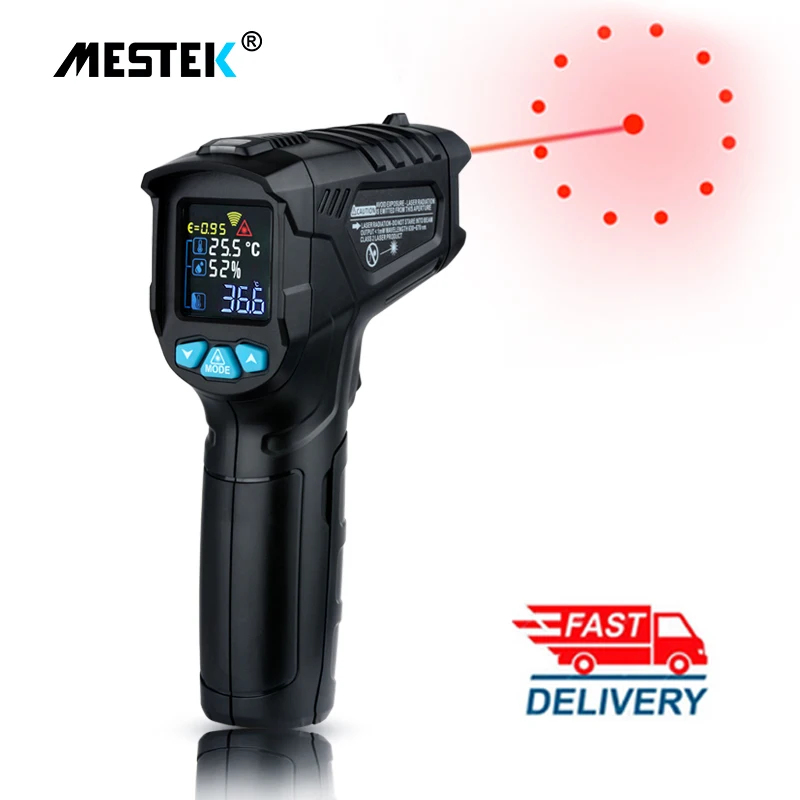 Цифровой термометр MESTEK 50-800 градусов инфракрасный гигрометр измеритель