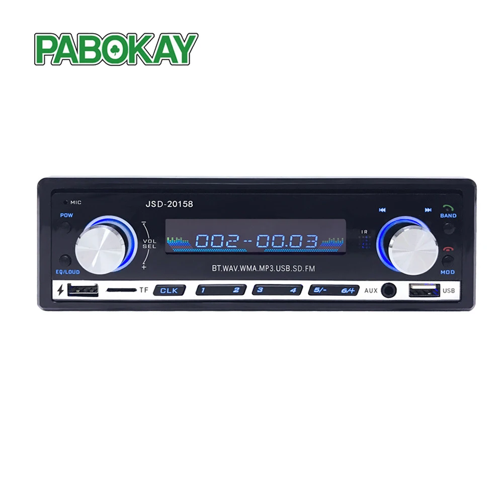 10x12V Bluetooth 1 Din автомобильный стерео аудио в Дэш fm приемник Aux Вход MP3 MMC WMA радио