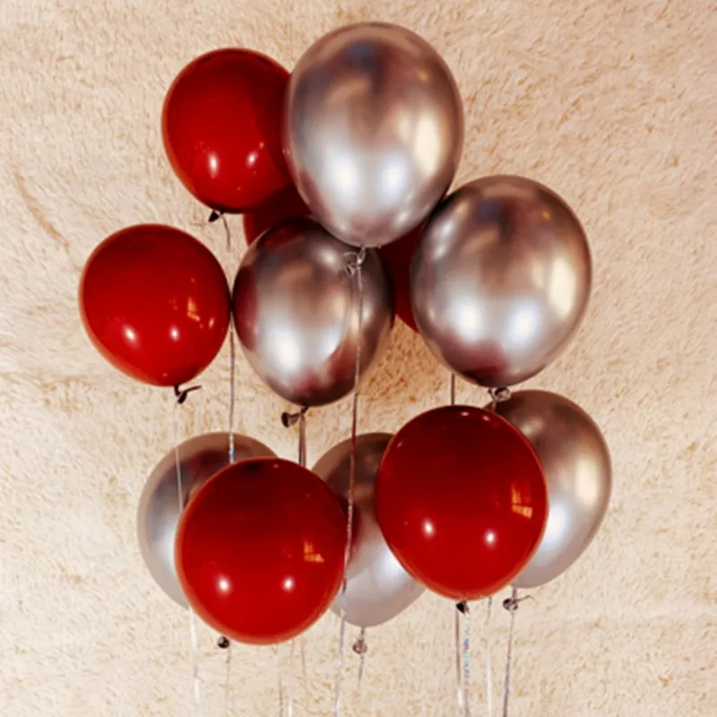 as picture 15pcs of 12" metal gold confetti balloons ink blue white balloon wedding party decoration kids children birthday party supplies - Цвет: as picture