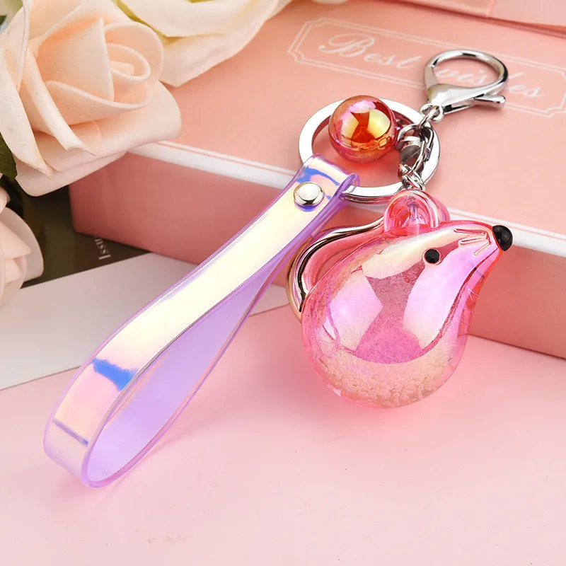 Новинка 2020 модный брелок для ключей с акриловыми кристаллами в виде желеобразной
