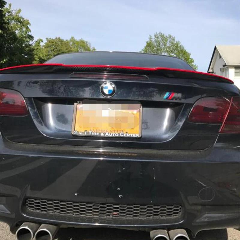 E93 M4 Стиль красный углеродного волокна авто спойлер заднего багажника крыла для