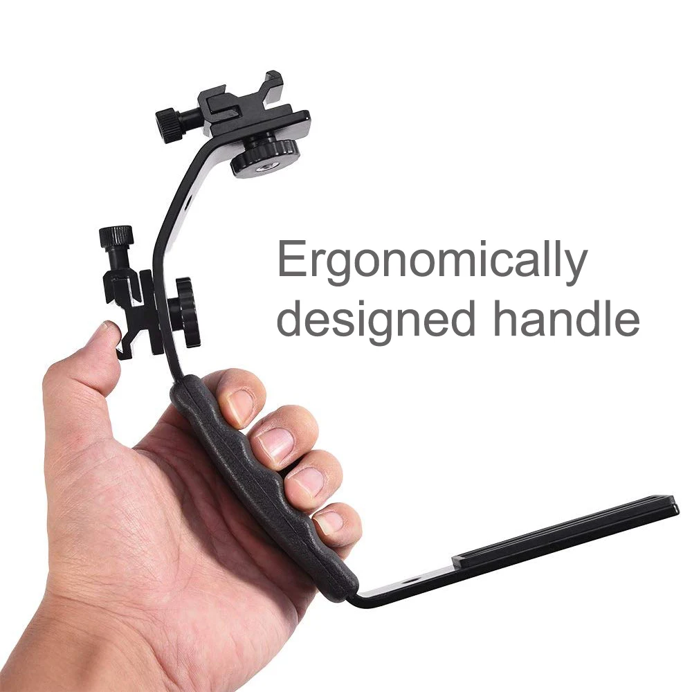 L образный регулируемый двойной кронштейн горячий башмак для монитора