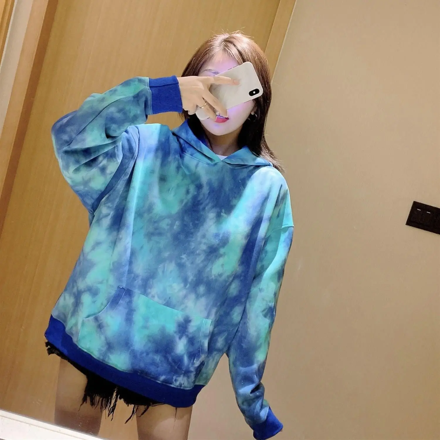 Новые женские толстовки в стиле хип-хоп Модные Повседневные пуловеры с передним