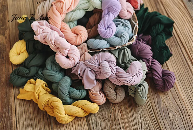 Tela envuelta de color s&oacute;lido, el&aacute;stica, suave, 27 colores, para fotos de beb&eacute;s, accesorios de fotograf&iacute;a para reci&eacute;n nacidos, 40x130cm-0