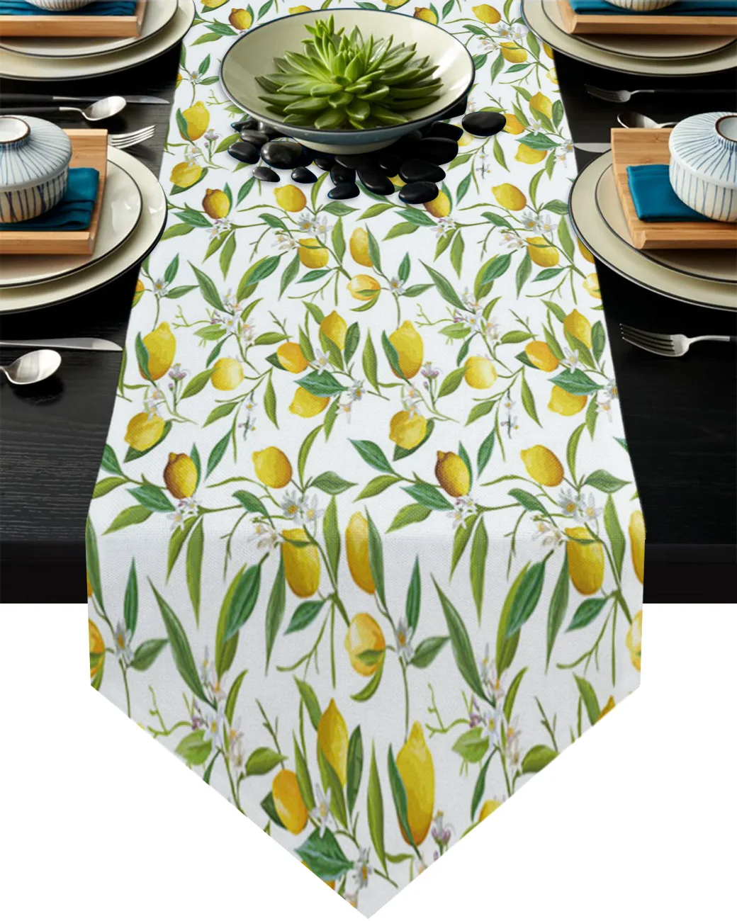 Завод лимон фрукты настольная дорожка с цветами Отель домашний обеденный стол