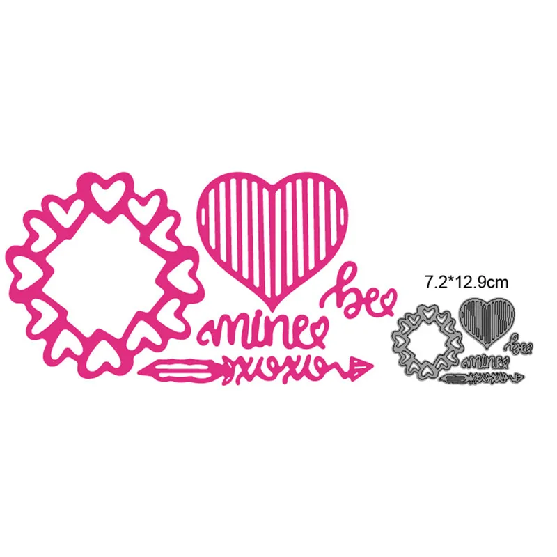 

Circle Heart Frame dies New 2021 Metal Cutting Dies For DIY Scrapbooking and Card Making Decorative Embossing Die Cut Craft dies