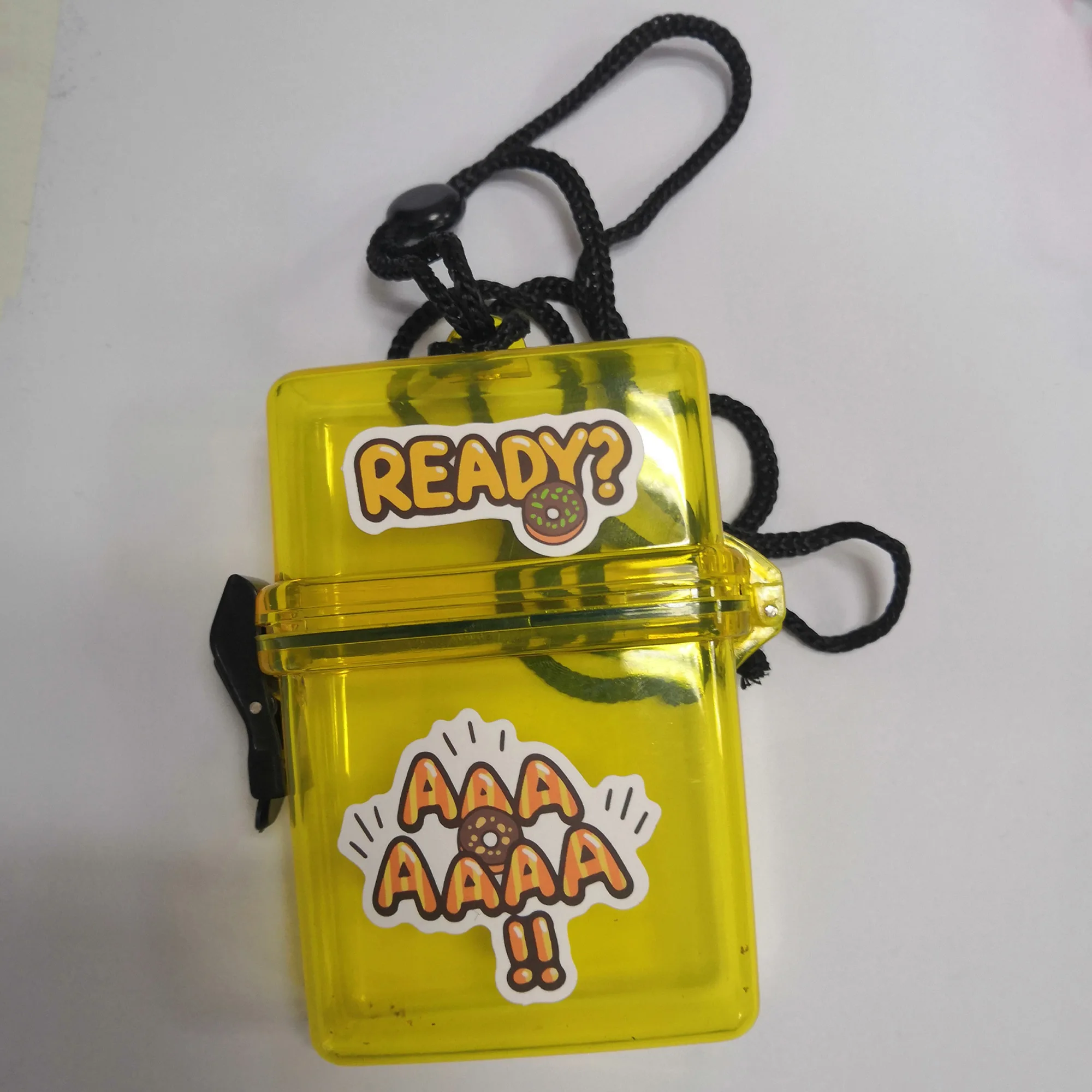 yellow AAA Вмещает 20 пачек многоцветный женский DIY мультфильм письмо портсигар чехол прозрачный Водонепроницаемый пляж магазин коробка креативный подарок - Цвет: yellow AAA
