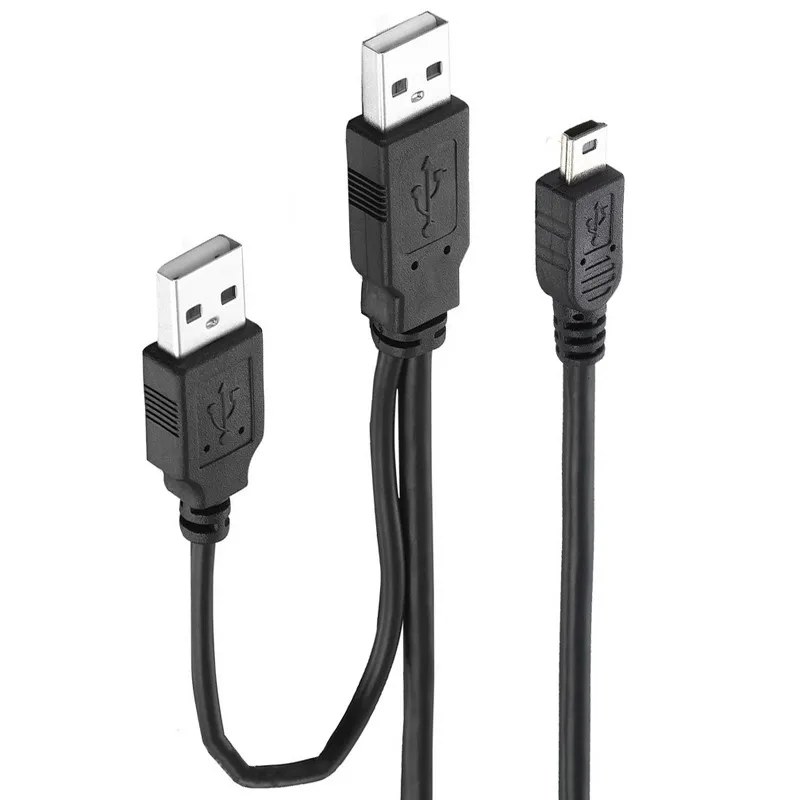 2 in 1 USB2.0 Type A Male to Mini 5P Cable+USB Power Cable Y Splitter For HDD MP3 MP4 Camera | Компьютеры и офис