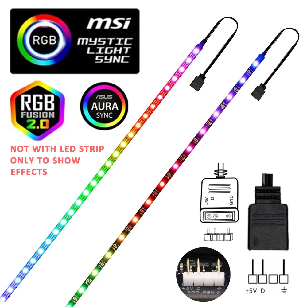 SATA RGB LED Controller 5V DC 3Pin RF 17 Keys Wireless Remote Large 4Pin Addressable Strip Light Controller for PC Computer Case images - 6