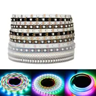 DC 5V 1m5m roll ws2812b ws2811ic Built-in 5050 smd rgb strip Individually addressable 3060144m led pixel BlackWhite PCB