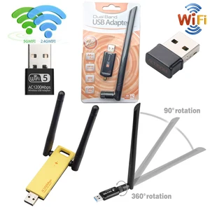 wifi card usb wi fi adapter 1200mbps dual band 2 4g 5g ghz 802 11 antenna wireless network dongle internet gratis for pc phone free global shipping
