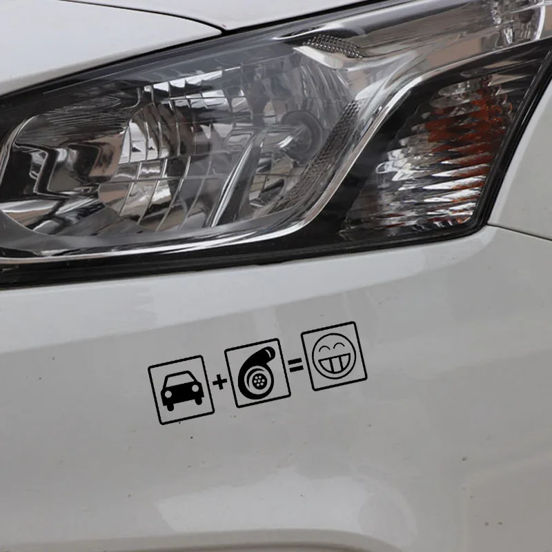 

Car Stickers Fun Cartoon PVC Waterproof and Sun Proof Car Decals Black/silver 15.1x4.4cm