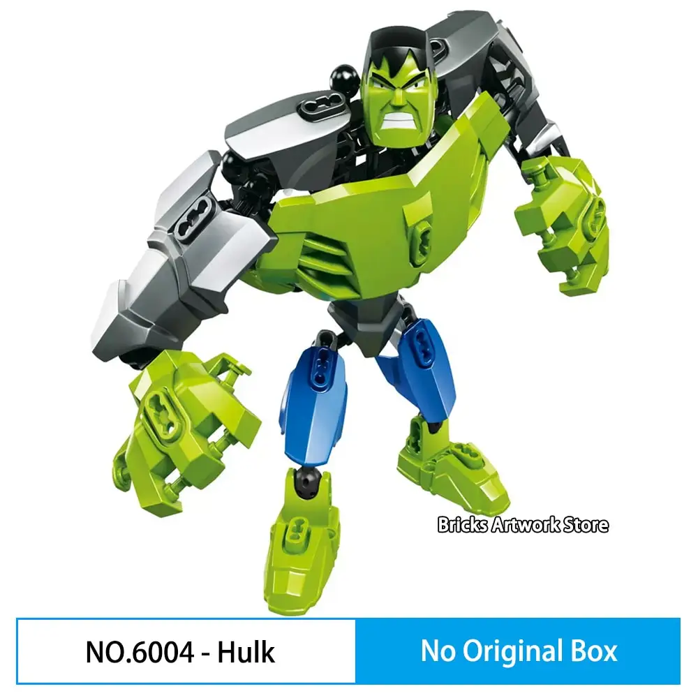 6004 no box 8 шт., подходят для супергероев Marvel, Мстителей, Капитана Америки, Бэтмена, мини-фигурки, DIY Модель, строительные блоки, игрушки для детей, подарок - Цвет: 6004 no box