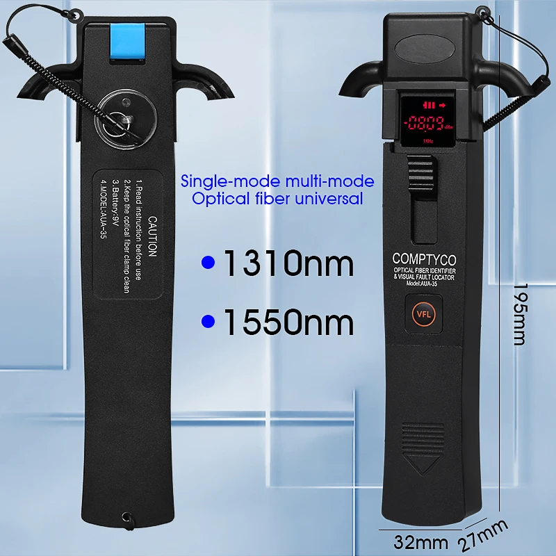 

COMPTYCO AUA-35 high quality optical fiber identifier with LED and 10mw Visual Fault Locator optic fiber testing tool 800-1700Nm