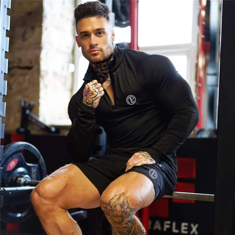 

Long Sleeve t Shirt Men Camouflage Fitness Sport T-Shirt Gym Tops Quick-Dry Tight Workout Running Compression Tee Shirts