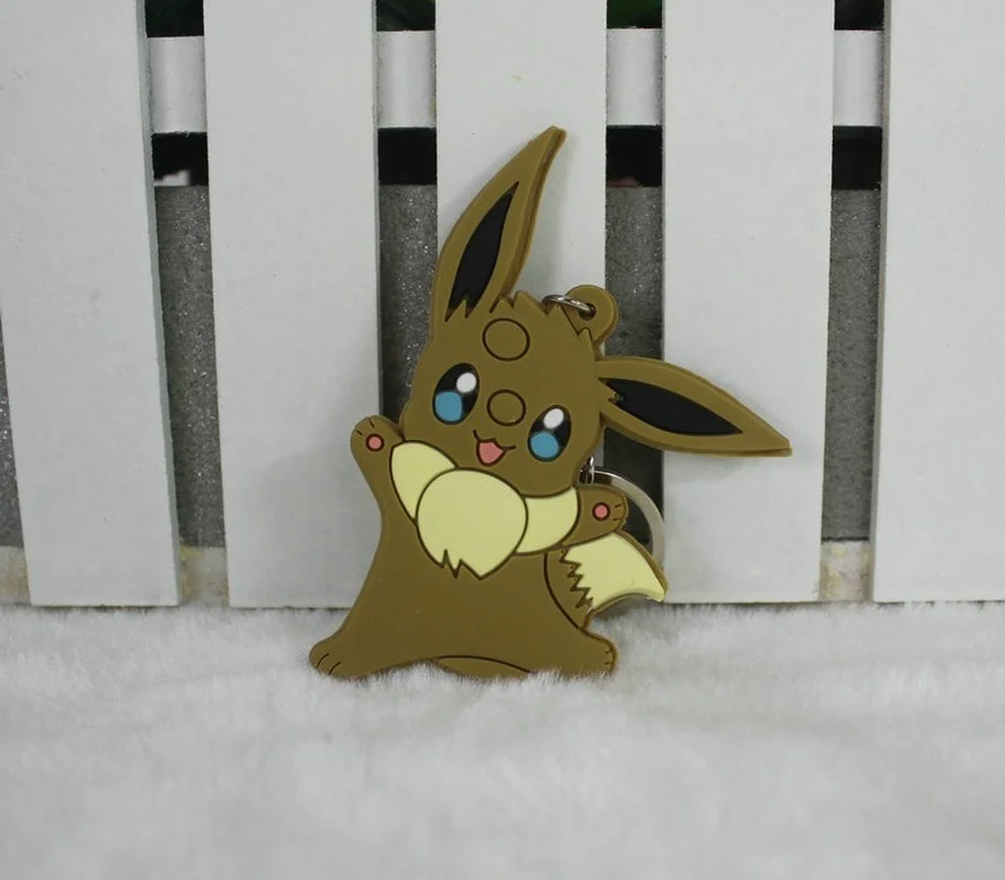 Брелок для ключей Pokemon Eevee милый мультяшный персонаж аниме школьная сумка