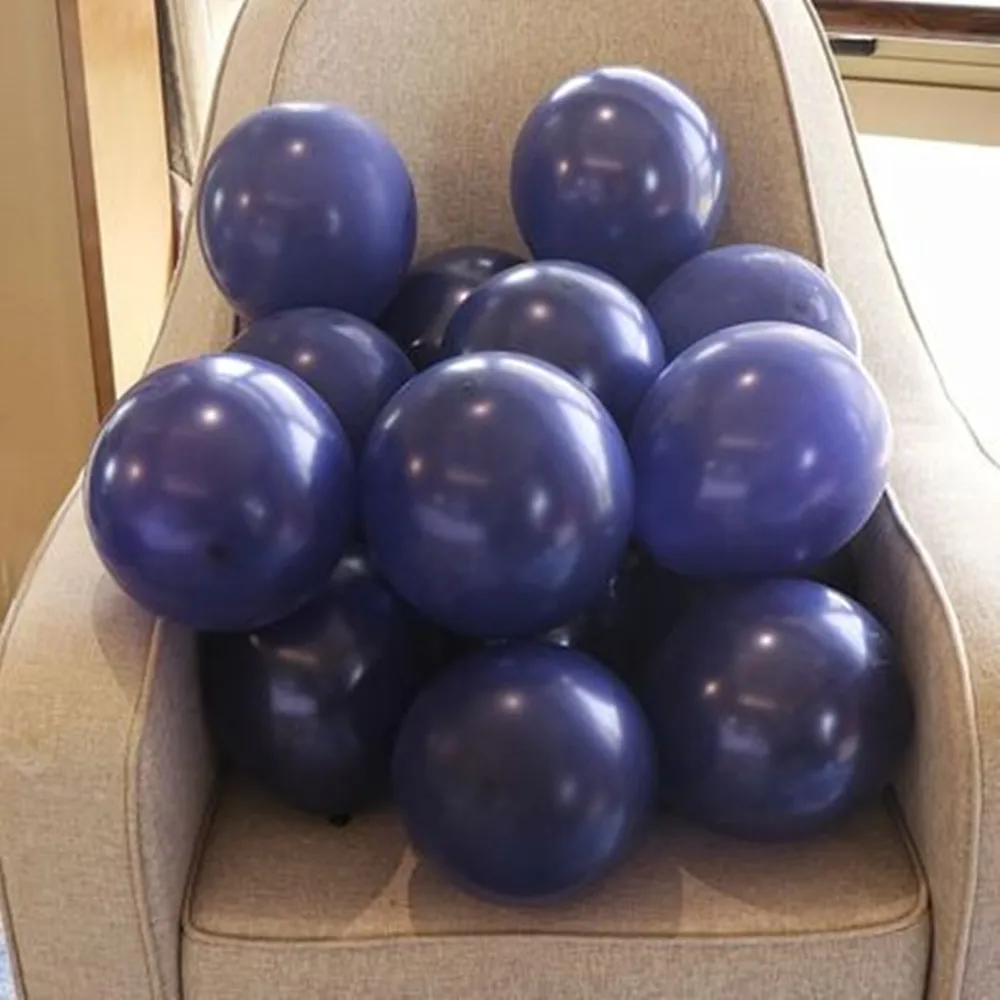 10 шт. &quotметаллические светящиеся синие воздушные шары темно-синие латексные для