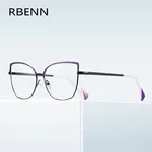 Очки RBENN с большой оправой для чтения кошачий глаз женские, с металлической оправой, с защитой от сисветильник, с компьютерным ридером для женщин, с линзами CR-39