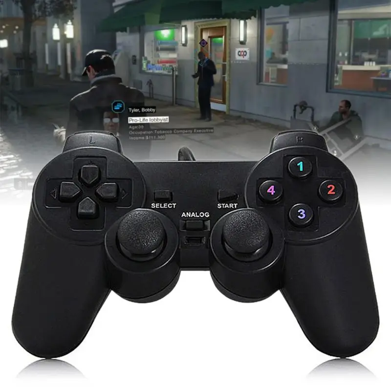 usb wired gamepad joystick singledouble vibration joypad game controller handle for pc laptop computer win7810xpvista free global shipping