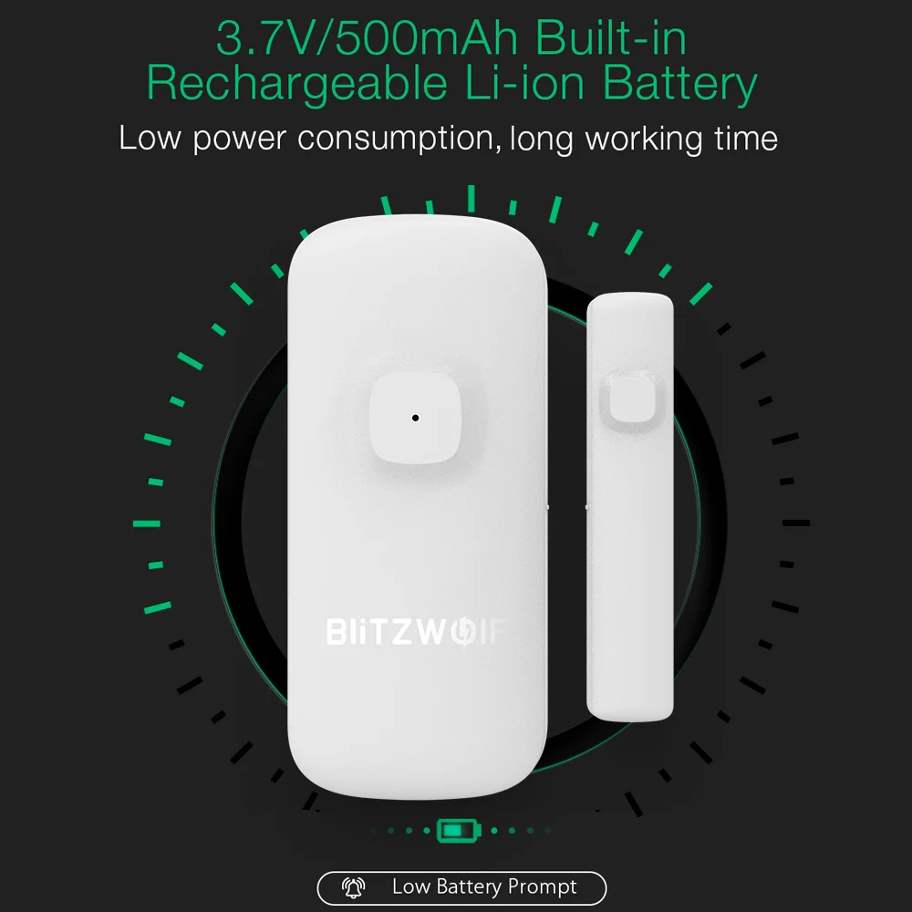 BlitzWolf беспроводной Zigbee датчик двери и окна детектор домашней сигнализации