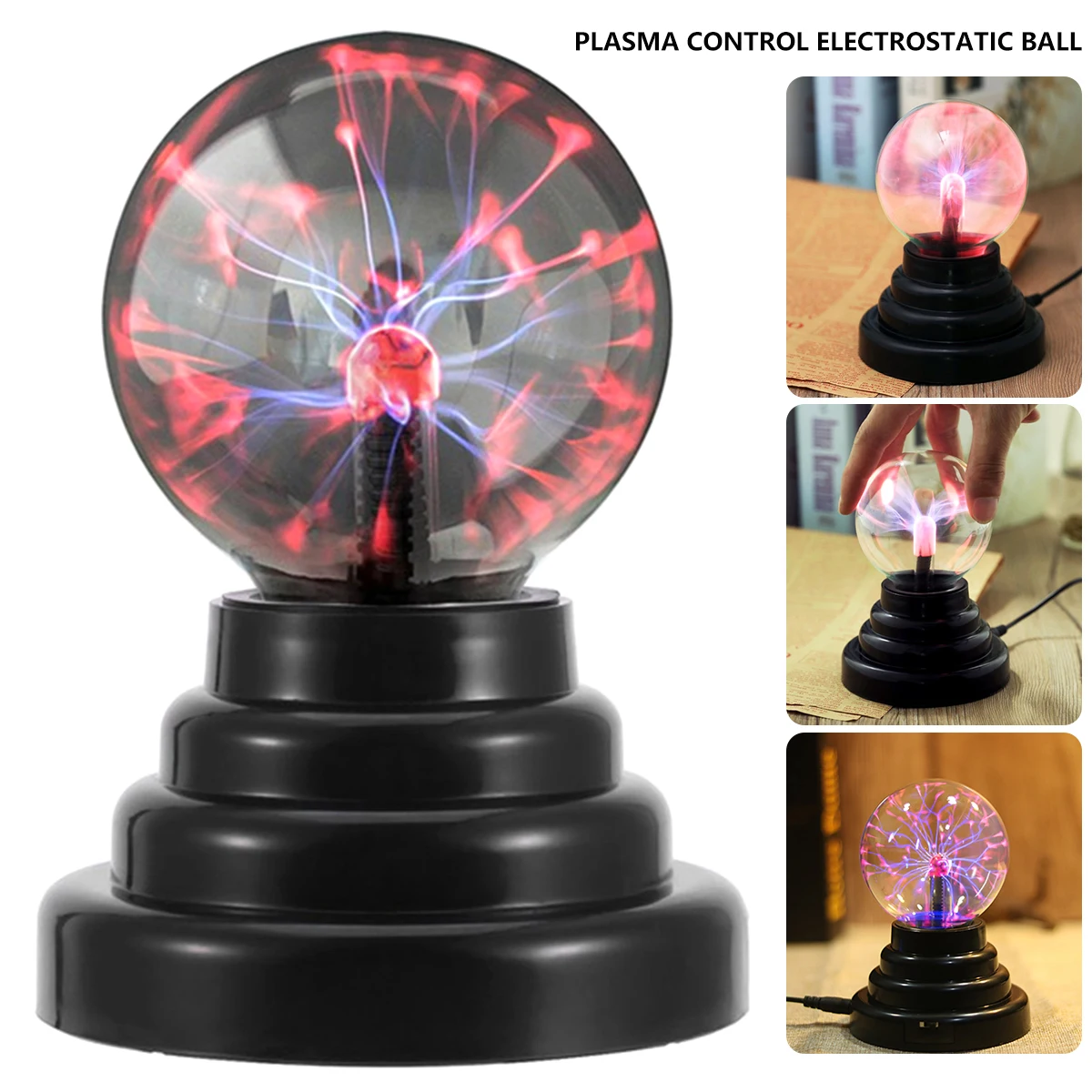

Novelty Magic Ball Light LED Night Light Table Lamp Plasma Ball Touch Lamp Nightlight Christmas Decor New Year Gift For Kids