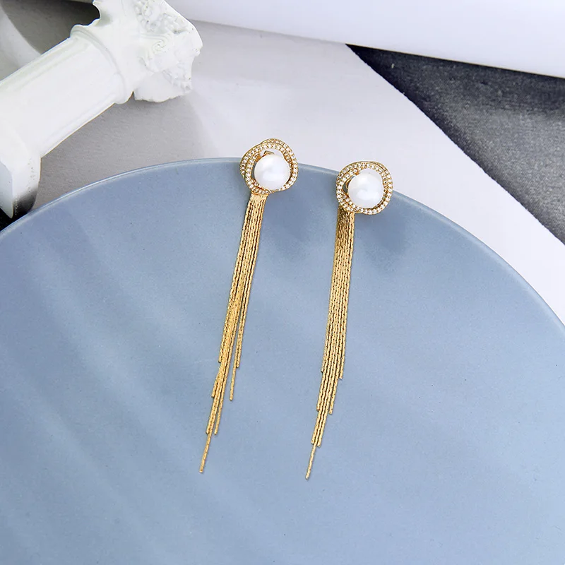 

BALANBIU Elegant Cute Acrylic Pearl Stud Drop Earring For Women Gold Color High-quality Fashion Jewelry Accessories