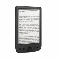 bk 6025 6 inch e book reader 800x600 resolution e ink screen glare free with usb cable pu cover built in light 4gb memory storag