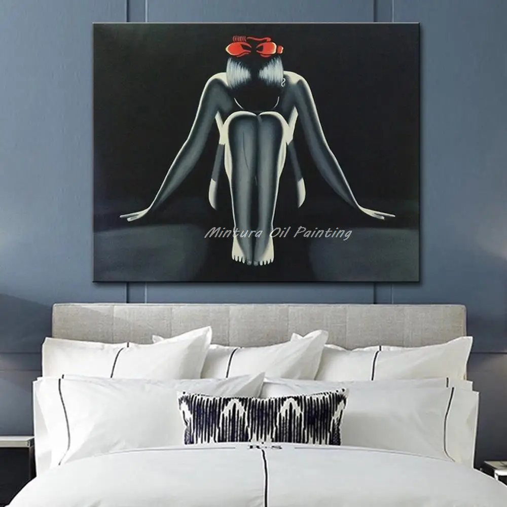 Mintura современное настенное искусство ручная роспись Сексуальная фотография на