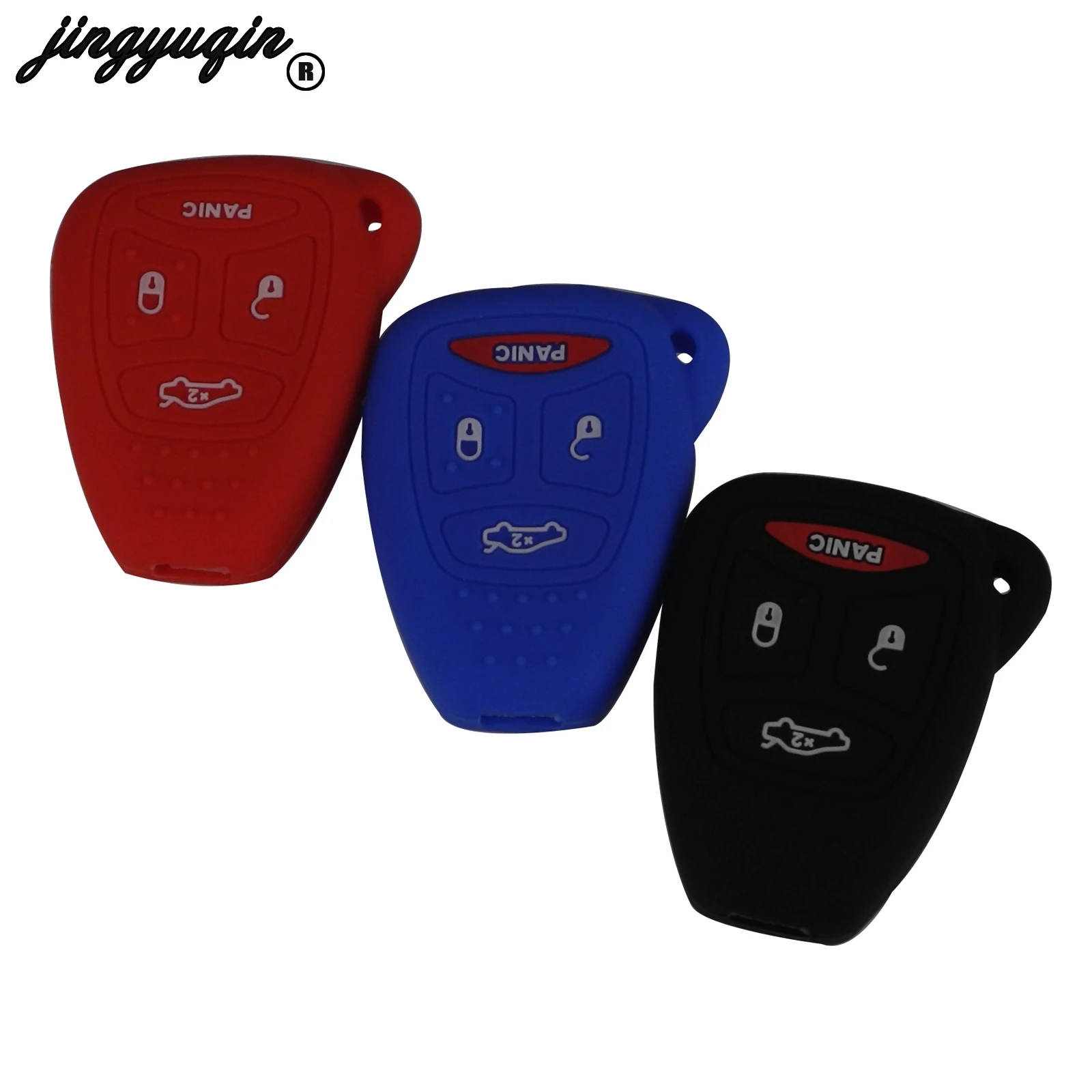 Силиконовый чехол для ключей jingyuqin Jeep Wrangler Cherokee Chrysler Liberty Sebring Aspen Magnum Charger