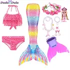 Детский костюм-бикини, хвост русалки, моноласт, для Хэллоуина, 5 шт.