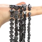 Бусины Из Натурального Гематита, в форме цветка