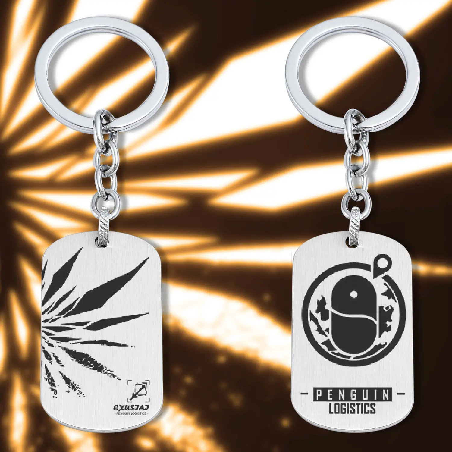 

Game Arknights Exusiai Chen Metal Keychains Military Dog Tag Texas Lappland Siege Keychain Fashion Students Bags Pendant Props