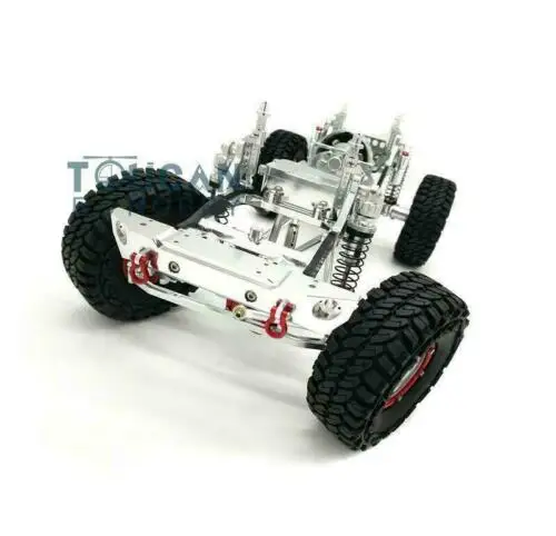 

В американском стиле, имеется в наличии на складе 1/10 серебро SCX10 RC Рок Гусеничный автомобиль CNC алюминиевый сплав рама шасси TH01592-SMT5