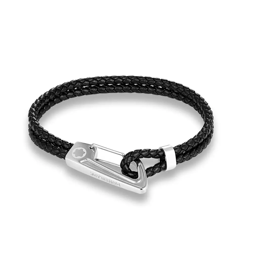 

Simple style men's bracelet stainless steel leather woven bracelet men's wristband bracelet fashion men's bracelet jewelry gift
