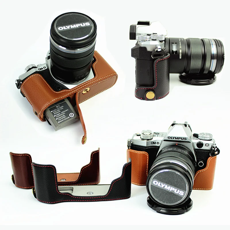 Чехол из натуральной кожи получехол для камеры Olympus чехол телефона с отверстием