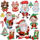 Рождественский воздушный шар, детская игрушка, воздушный шар, Санта-Клаус, снеговик, лось, Рождественский шар-чулок, праздничное украшение, воздушный шар