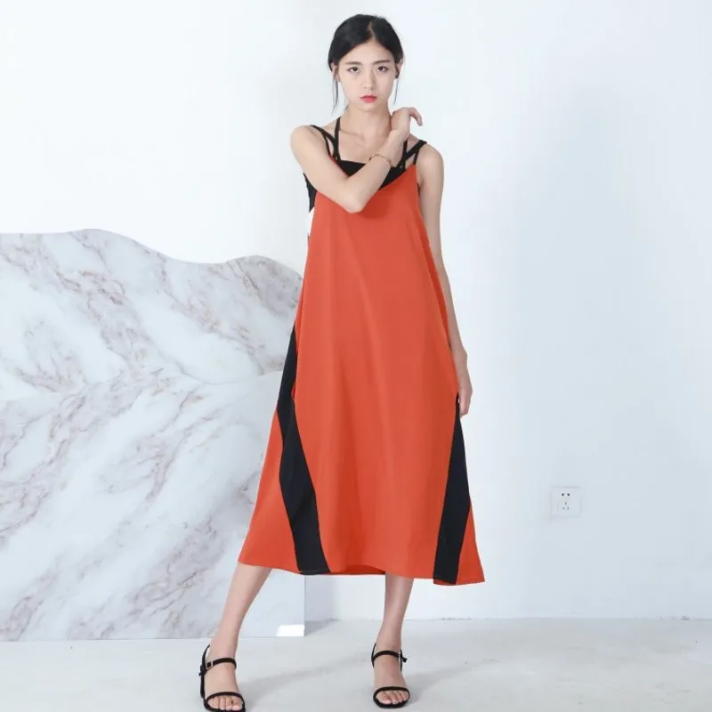 2019 летнее женское платье высокого качества на бретельках с v образным вырезом