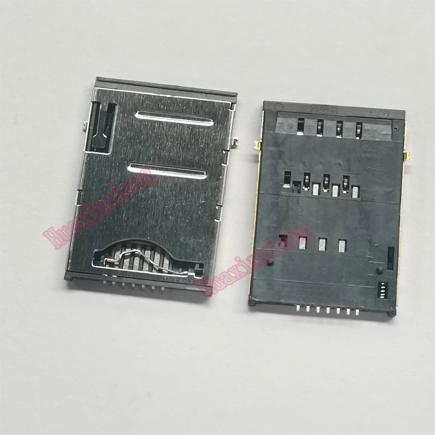 

10PCS/Lot SIM Card connector 6P+1P 7Pin 7P Adapter/connector SIM Memory card holder for phone/tablet Self push / pop-up