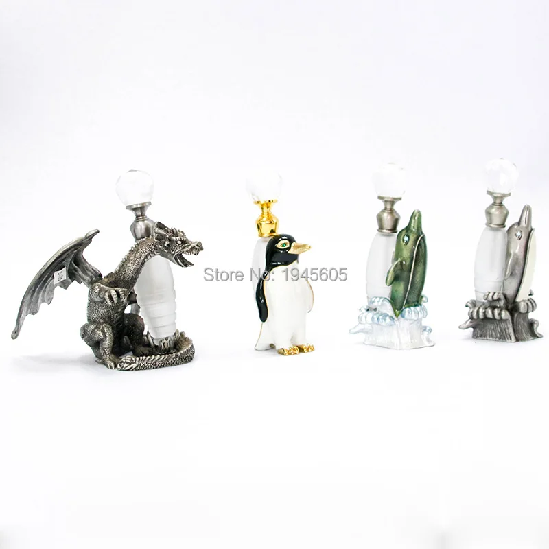 Металлический флакон для духов в виде пингвина пустой красивый аксессуар