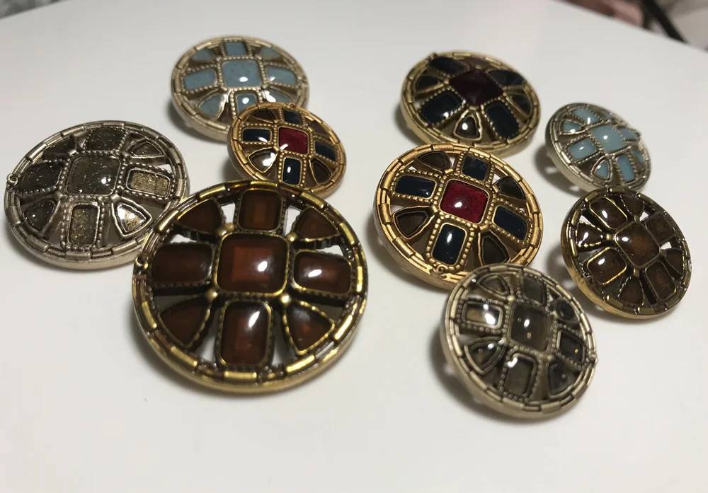 2019 красочные пуговицы в форме масляных цветов для роскошного Кашемирового