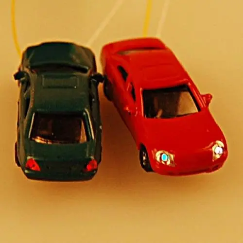 

10 rooms painted light burning car model scale cable w / N (1 - 150)